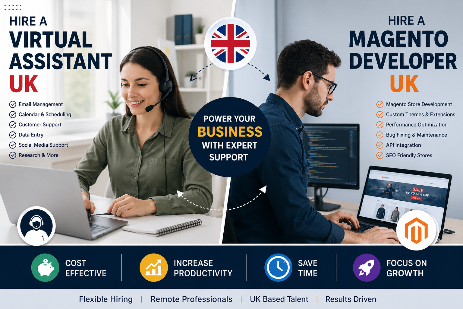 Hire a Virtual Assistant UK Magento Developer UK